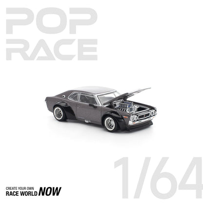 *Pre-Order* Pop Race Nissan Laurel C130 Metallic Gray PR640304 1/64 Die Cast