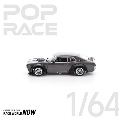 *Pre-Order* Pop Race Nissan Laurel C130 Metallic Gray PR640304 1/64 Die Cast