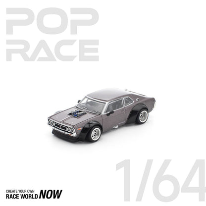 *Pre-Order* Pop Race Nissan Laurel C130 Metallic Gray PR640304 1/64 Die Cast
