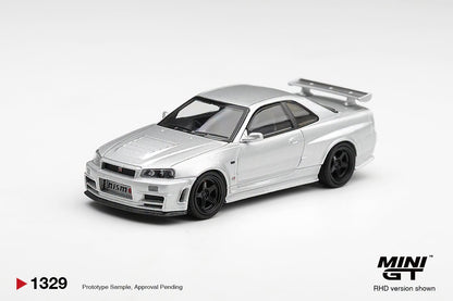 [Pre-Order] Mini GT Nissan NISMO R34 GT-R Z-Tune Silver MGT01329 1/64 Diecast