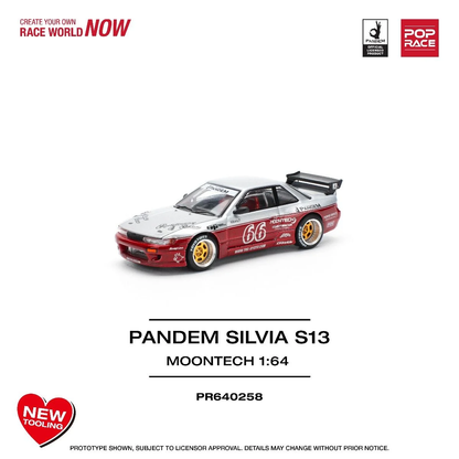 Pop Race Nissan Pandem S13 Moontech PR640258 1/64 Diecast