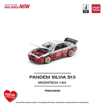 Pop Race Nissan Pandem S13 Moontech PR640258 1/64 Diecast