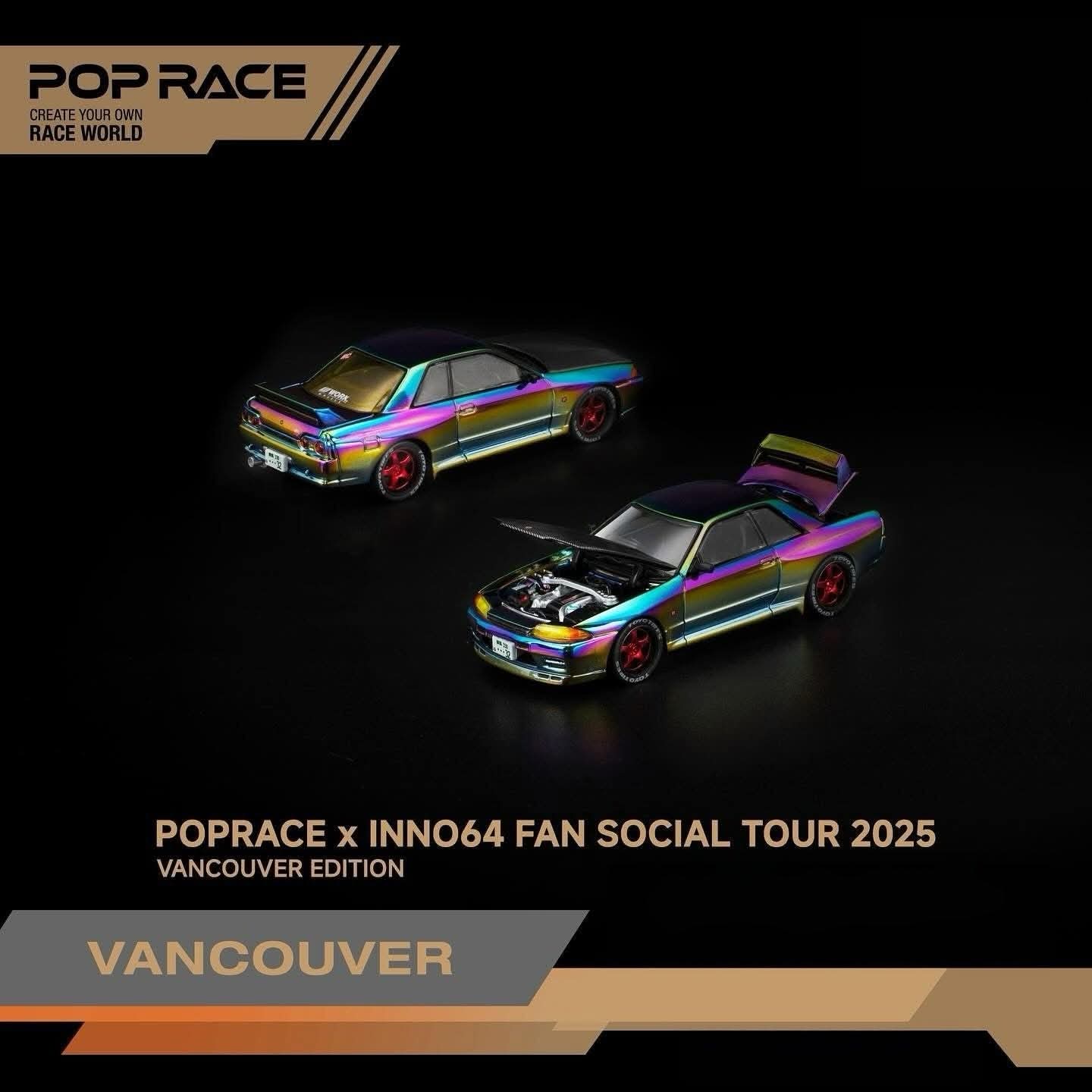 Pop Race 2-Piece Set Nissan GT-R R32 & R33 Vancouver Edition 1/64 Diecast