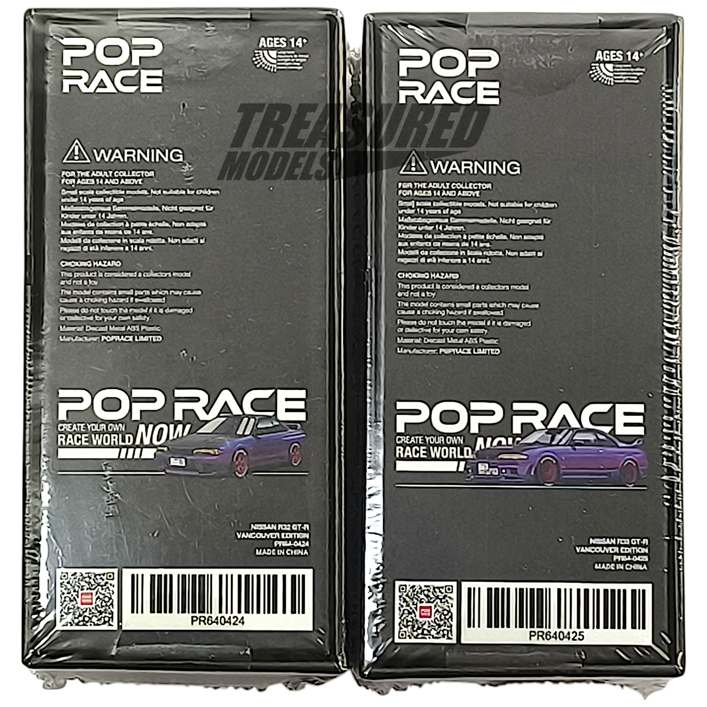 Pop Race 2-Piece Set Nissan GT-R R32 & R33 Vancouver Edition 1/64 Diecast