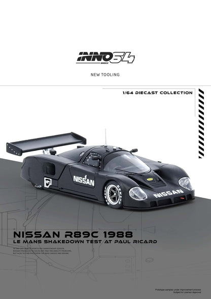 Inno64 Nissan R89C 1988 Le Mans ShakeDown Test at Paul Ricard 1/64 Diecast
