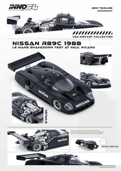 Inno64 Nissan R89C 1988 Le Mans ShakeDown Test at Paul Ricard 1/64 Diecast