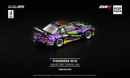 *Pre-Order* Pop Race Nissan S13 Pandem EVA RT Test Type-01 PR640432 1/64 Diecast