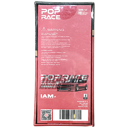 Pop Race Nissan S13 Pandem Red Chrome IAM 1/64 Diecast