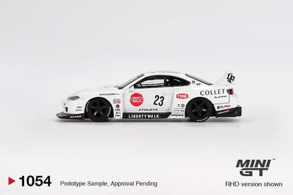 Mini GT Nissan S15 Silvia LB-Super Silhouette ATHLETE MGT01054 1/64 Diecast