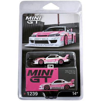 Mini GT Nissan SILVIA (S15) LB-Super Silhouette AMOCULTURE Blister Packaging MGT01239-BL 1/64 Diecast