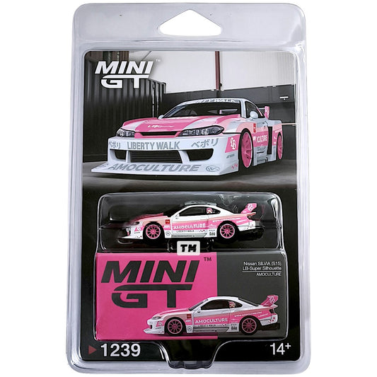 Mini GT Nissan SILVIA (S15) LB-Super Silhouette AMOCULTURE Blister Packaging MGT01239-BL 1/64 Diecast