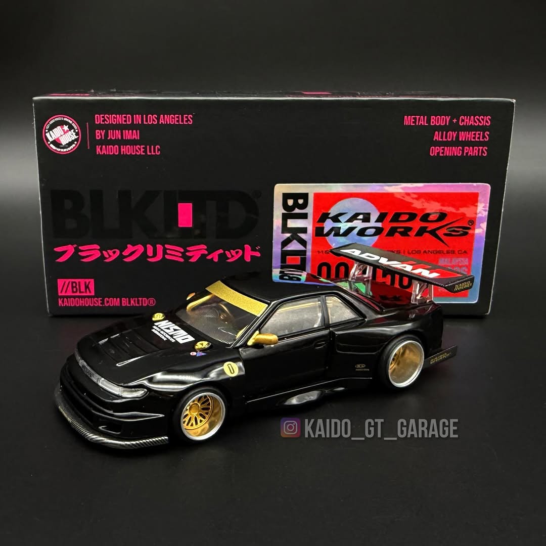 Kaido House Nissan Silvia S13-R Kaido Works BLKLTD MDX 2026 KHMG233 1/64 Diecast