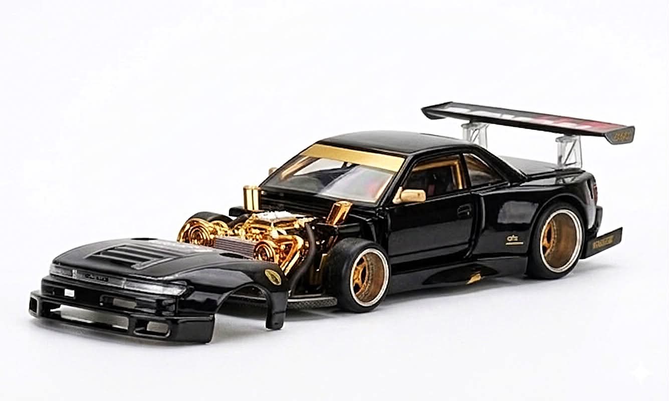 Kaido House Nissan Silvia S13-R Kaido Works BLKLTD MDX 2026 KHMG233 1/64 Diecast