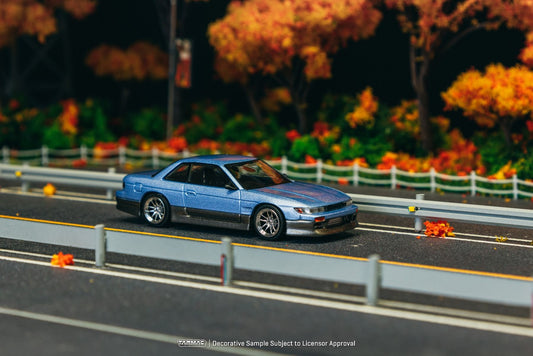 Tarmac Works Nissan Silvia S13 Vertex Blue Gray T64G-025-PU 1/64 Diecast