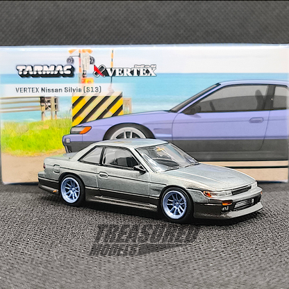 Chase] Tarmac Works Nissan Silvia S13 Vertex Blue Gray T64G-025-PU