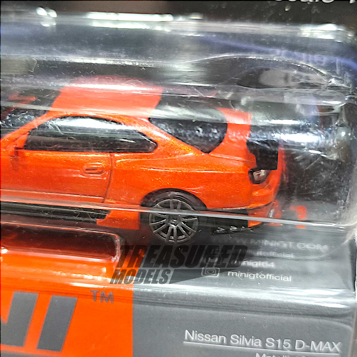 Mini GT Nissan Silvia S15 D-MAX Metallic Orange Blister Packaging MGT00581 1/64 Diecast