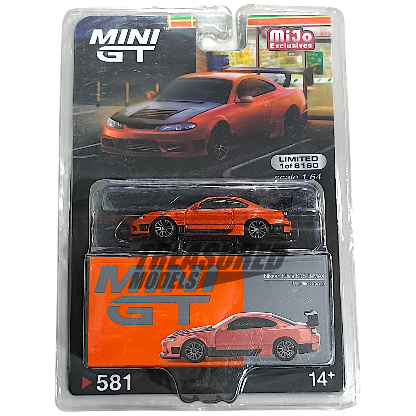 Mini GT Nissan Silvia S15 D-MAX Metallic Orange Blister Packaging MGT00581 1/64 Diecast