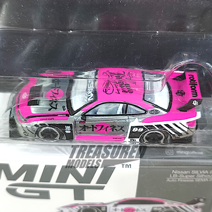 Mini GT CHASE Nissan Silvia S15 LB Super-Silhouette Auto Finesse SEMA 2023 Blister Packaging MGT00781 1/64 Diecast