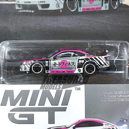 Mini GT CHASE Nissan Silvia S15 LB Super-Silhouette Auto Finesse SEMA 2023 Blister Packaging MGT00781 1/64 Diecast