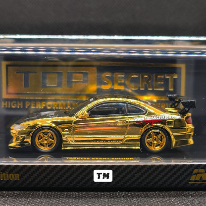CHASE! Inno64 Nissan Silvia S15 Top Secret Gold Chrome TASKL 2025 IN64-S15TS-TASKL25 1/64 Diecast