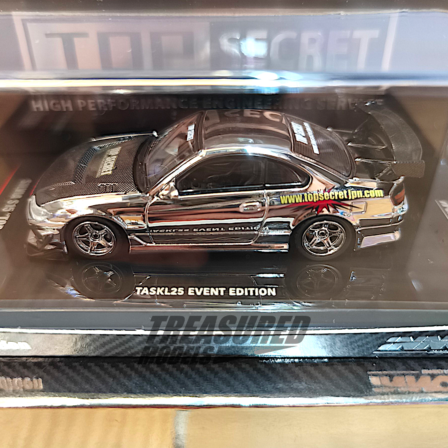 Inno64 Nissan Silvia S15 Top Secret Chrome Silver TASKL 2025 Inno64 Nissan Silvia S15 Top Secret Chrome Silver TASKL 2025