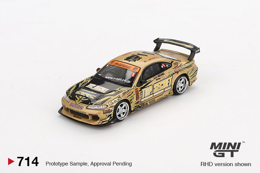 Mini GT Nissan Silvia S15 Top Secret D1GP MGT00714 1/64 Die Cast