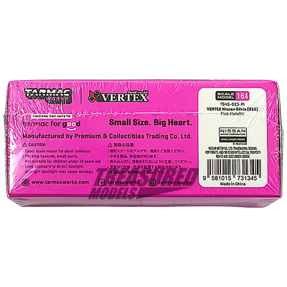 Tarmac Works Nissan Silvia S15 Vertex Pink Metallic T64G-023-PI 1/64 Diecast