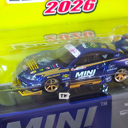 Mini GT Minicar A Go Go 2026 Event Exclusive Mini GT 2-Set Pcs Mazda RX-7 & Nissan S15 LBWK Blister Packaging MGT01157BL2 MGT01195BL2