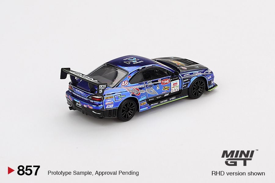 Mini GT Nissan Silvia (S15) D-MAX #46 D-MAX Racing 2023 D1 Grand Prix (Blister Packaging) MGT00857 1/64 Die Cast