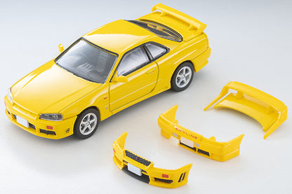 TomyTec Tomica Limited Vintage Nissan Skyline 2-door sports coupe 25GT TURBO w optional parts Yellow 1998 LV-N365a 1/64 Diecast