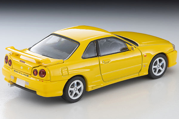 TomyTec Tomica Limited Vintage Nissan Skyline 2-door sports coupe 25GT TURBO w optional parts Yellow 1998 LV-N365a 1/64 Diecast