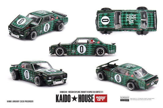 [Pre-Order] Kaido House Nissan Skyline 2000GT-R KPGC10 Cortez V1 KHMG249 1/64 Diecast
