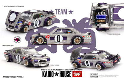 Kaido House Mini GT Nissan Skyline 2000GT-R KPGC10 Kaido Works V1 KHMG165 1/64 Die Cast