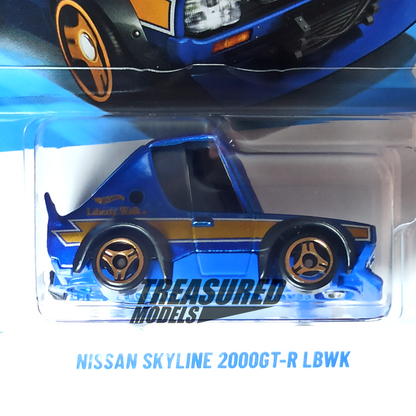 Hot Wheels Nissan Skyline 2000GT-R LBWK (Tooned) Metalflake Blue 2025 Main Line HW J-Imports 1/64 Die Cast