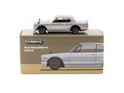 Tarmac Works Nissan Skyline 2000 GT-R (KPGC10) Silver T64G-043-SL 1/64 Diecast