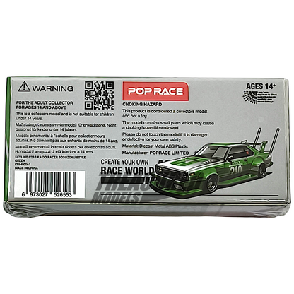 Pop Race Nissan Skyline C210 Kaido Racer Bosozoku Style Green PR640041 1/64 Diecast