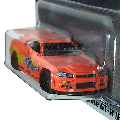 Hot Wheels Nissan Skyline GT-R BNR34 Orange 2023 Premium Fast & Furious 1/64 Diecast
