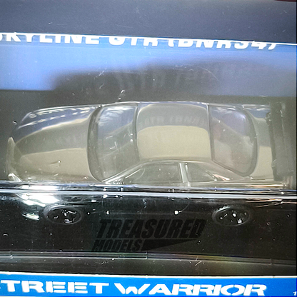Street Warrior Nissan Skyline GT-R BNR34 V-Spec II Black Chrome 1/64 Die Cast