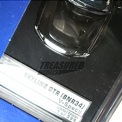 Street Warrior Nissan Skyline GT-R BNR34 V-Spec II Black Chrome 1/64 Die Cast