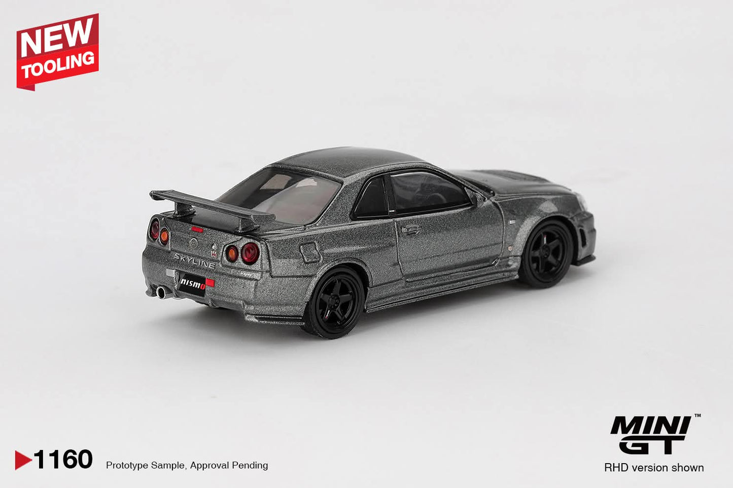 [Pre-Order] Mini GT Nissan Skyline GT-R Dark Metal Gray (NISMO BNR34 CRS Version) MGT01160 1/64 Diecast