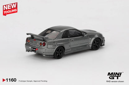 [Pre-Order] Mini GT Nissan Skyline GT-R Dark Metal Gray (NISMO BNR34 CRS Version) MGT01160 1/64 Diecast