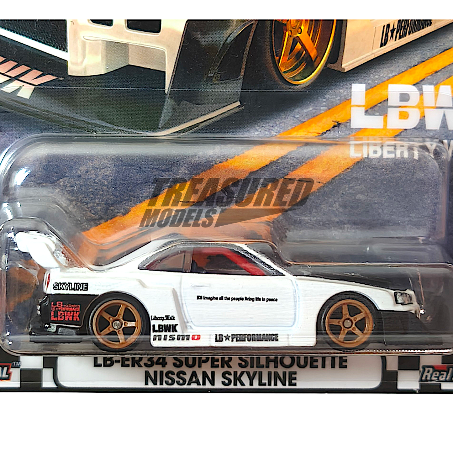 Hot Wheels Nissan Skyline GT-R LB-ER34 Super Silhouette White 2023 Premium Boulevard 1/64 Diecast