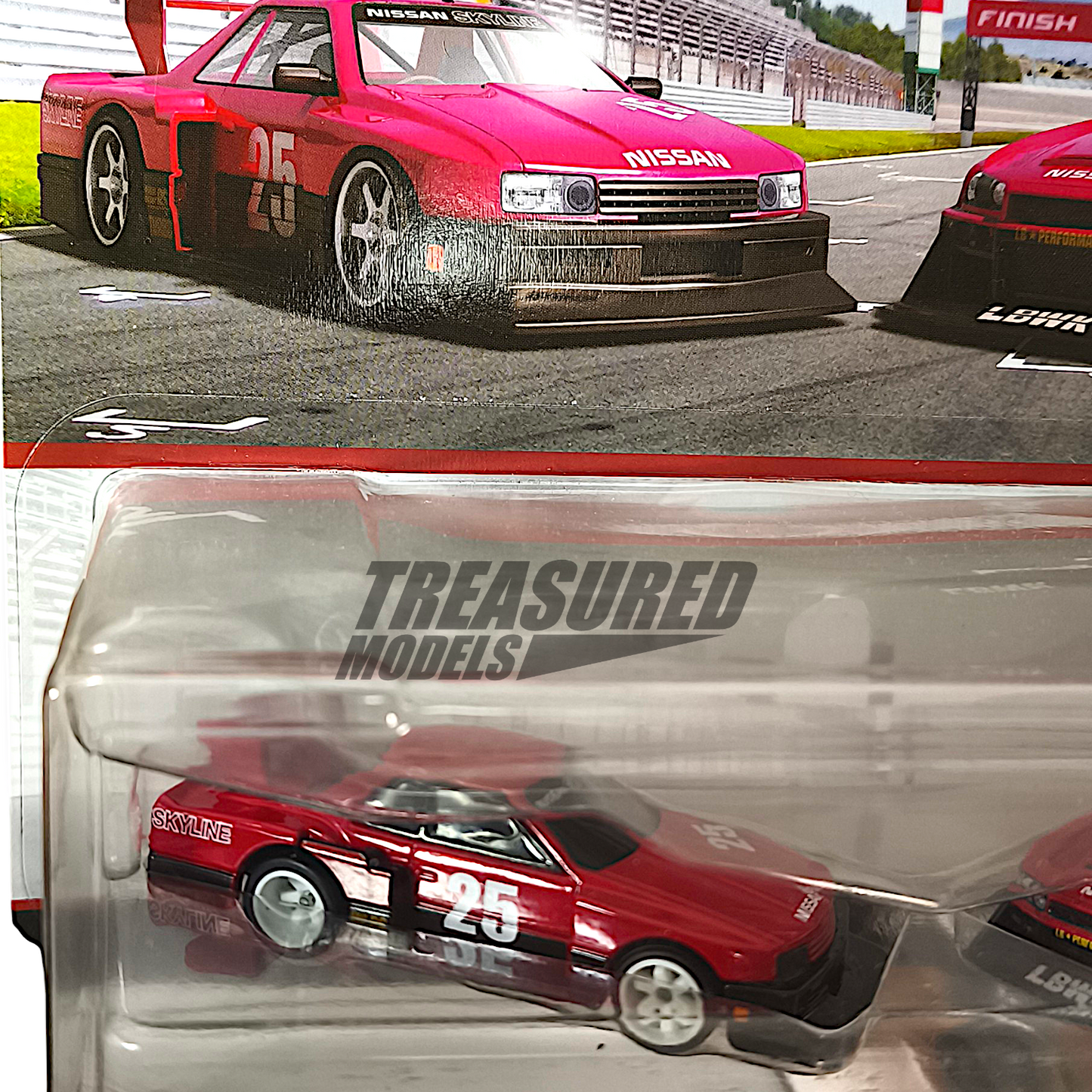 Hot Wheels Nissan Skyline GT-R LB-ER34 Super Silhouette White 2023 Premium Car Culture 2-Pack 1/64 Diecast