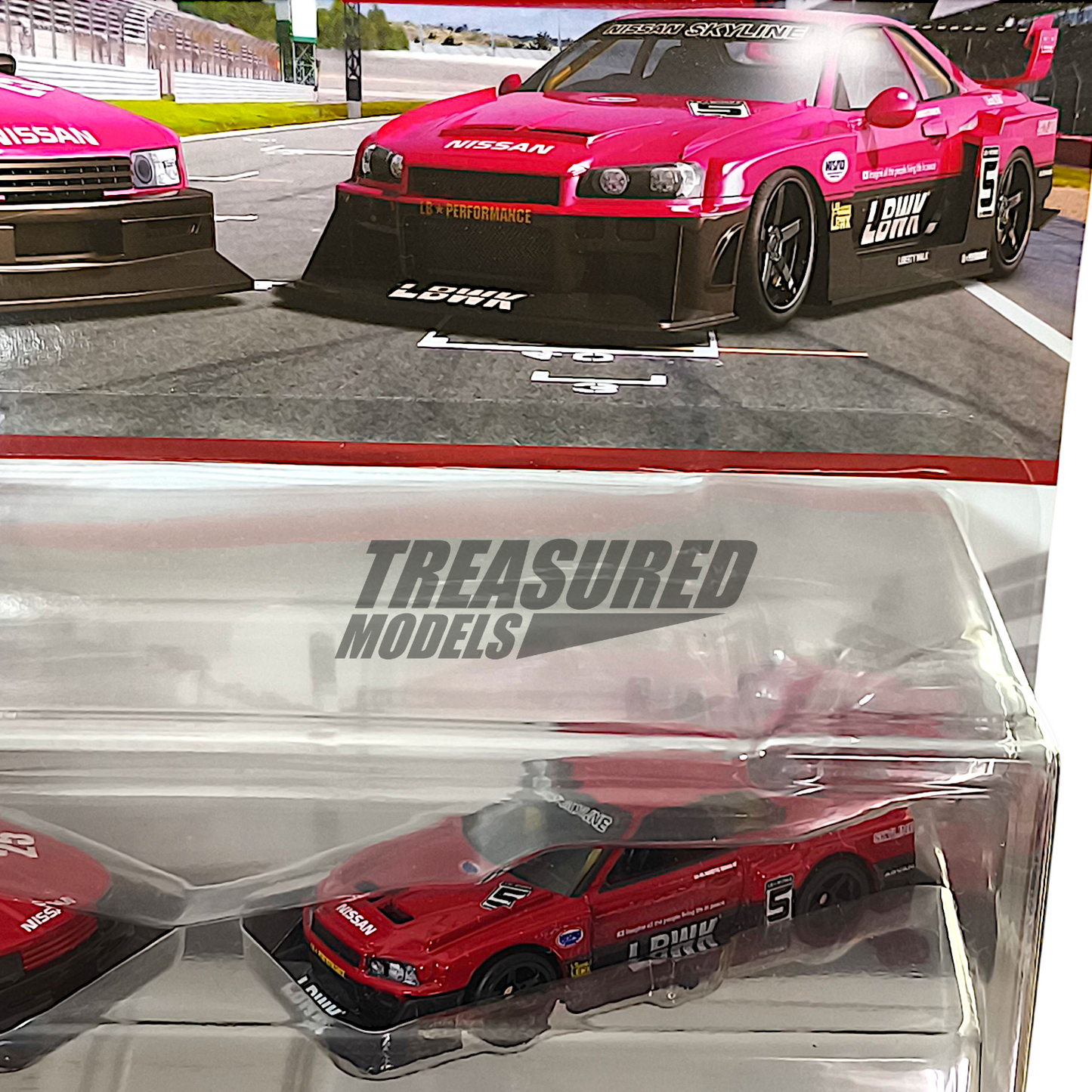 Hot Wheels Nissan Skyline GT-R LB-ER34 Super Silhouette White 2023 Premium Car Culture 2-Pack 1/64 Diecast