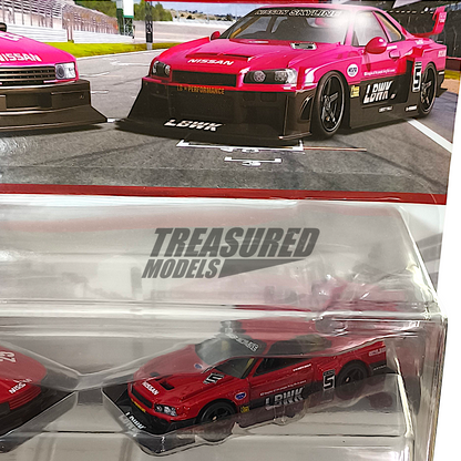 Hot Wheels Nissan Skyline GT-R LB-ER34 Super Silhouette White 2023 Premium Car Culture 2-Pack 1/64 Diecast