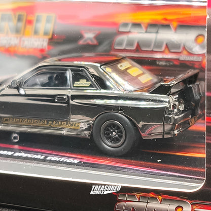 CHASE! Inno64 Nissan Skyline GT-R R32 Black Chrome Chase Jun II The Dream Crusher 1/64 Diecast