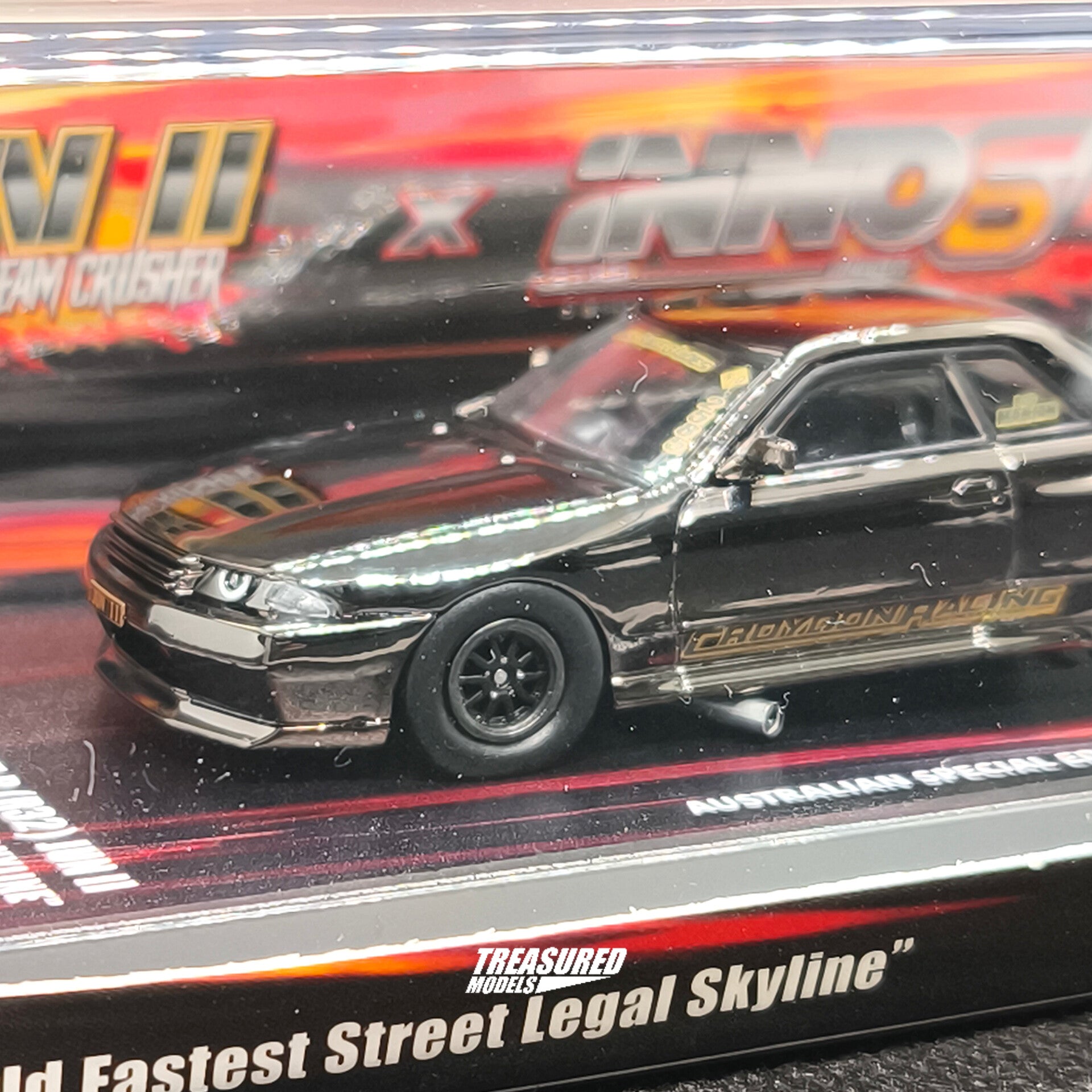 CHASE! Inno64 Nissan Skyline GT-R R32 Black Chrome Chase Jun II