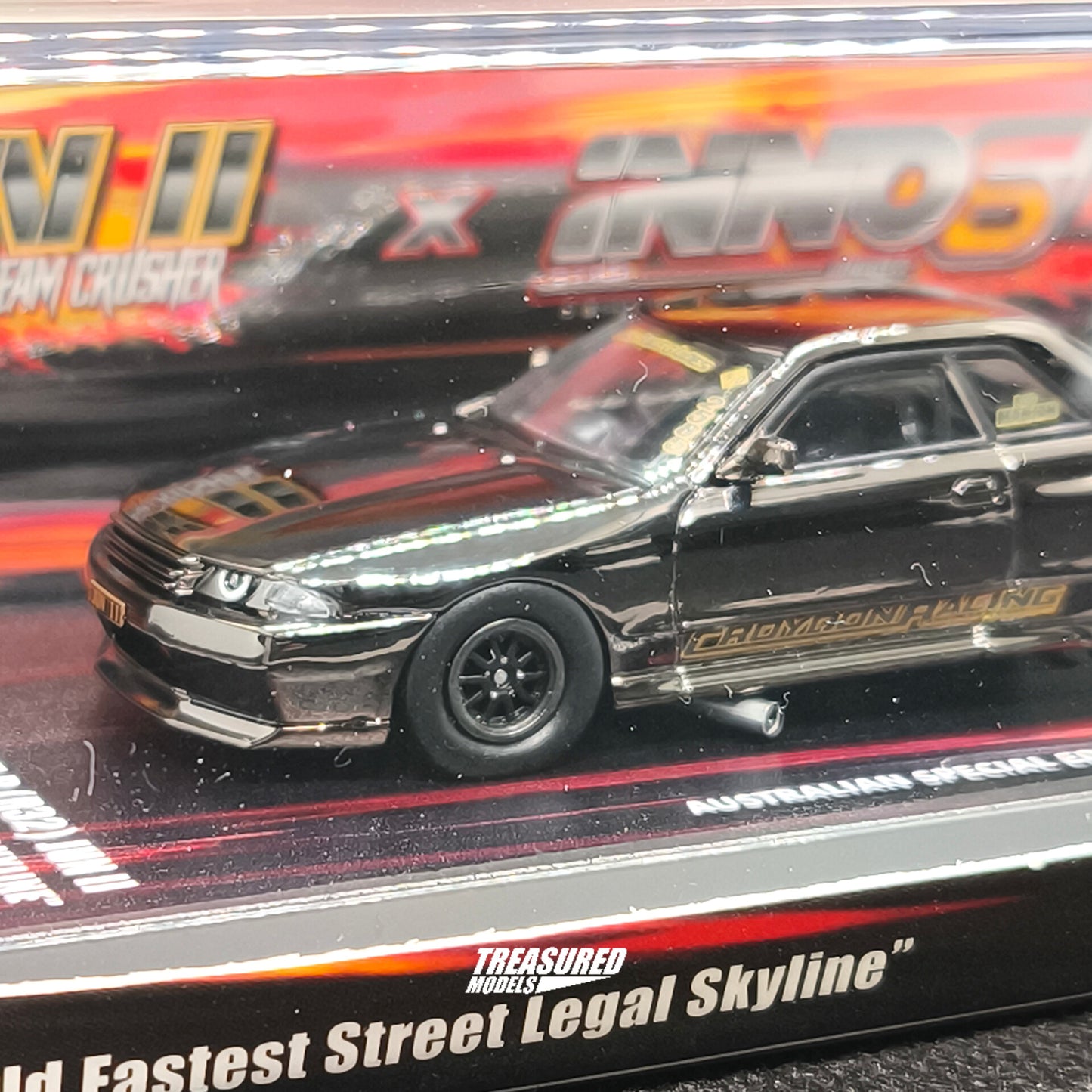 CHASE! Inno64 Nissan Skyline GT-R R32 Black Chrome Chase Jun II The Dream Crusher 1/64 Diecast