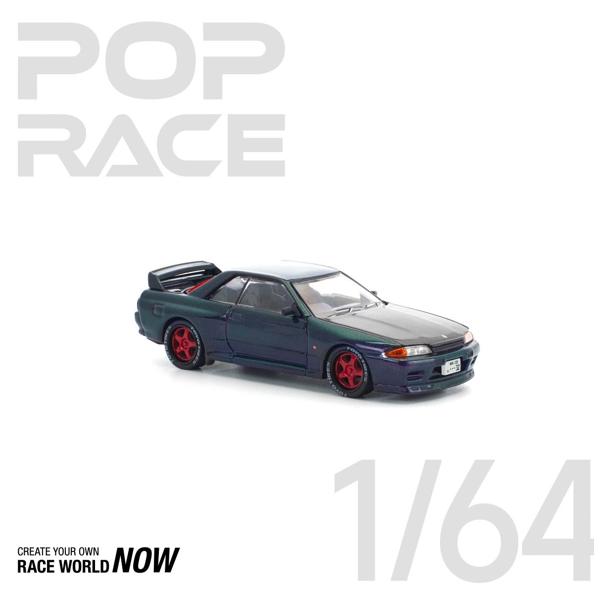 *Pre-Order* Pop Race Nissan Skyline GT-R R32 Ghost Chameleon PR640357 1/64 Die Cast