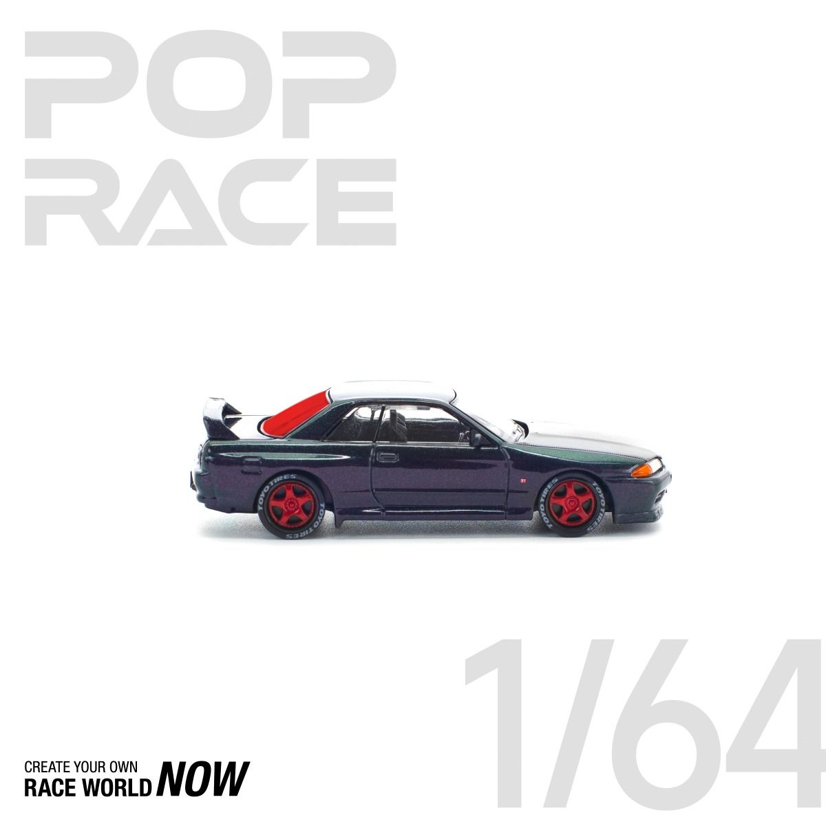 *Pre-Order* Pop Race Nissan Skyline GT-R R32 Ghost Chameleon PR640357 1/64 Die Cast